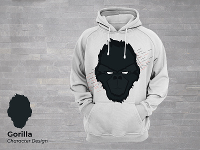 Gorilla - Hoodie character clothing design hoodie