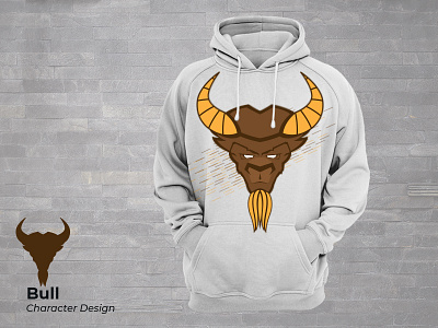 Bull - Hoodie character clothing design hoodie