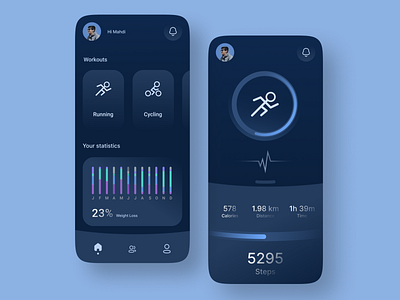 fitness application concept ui adobe figma fit fitapp fitness fitness app icon illustration illustrator ios run runing ui design ui designer uidesign uiux uix ux uxdesign xd