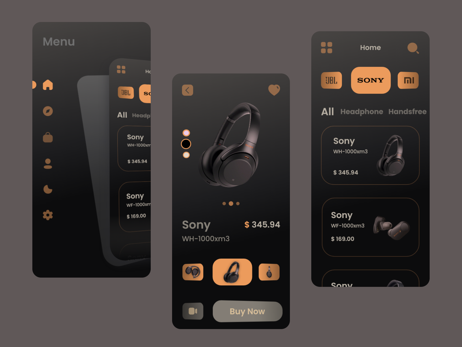 headphone store application concept ui by Mahdi Gholizadeh on Dribbble