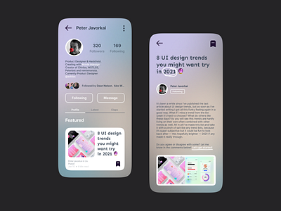 articles app ui