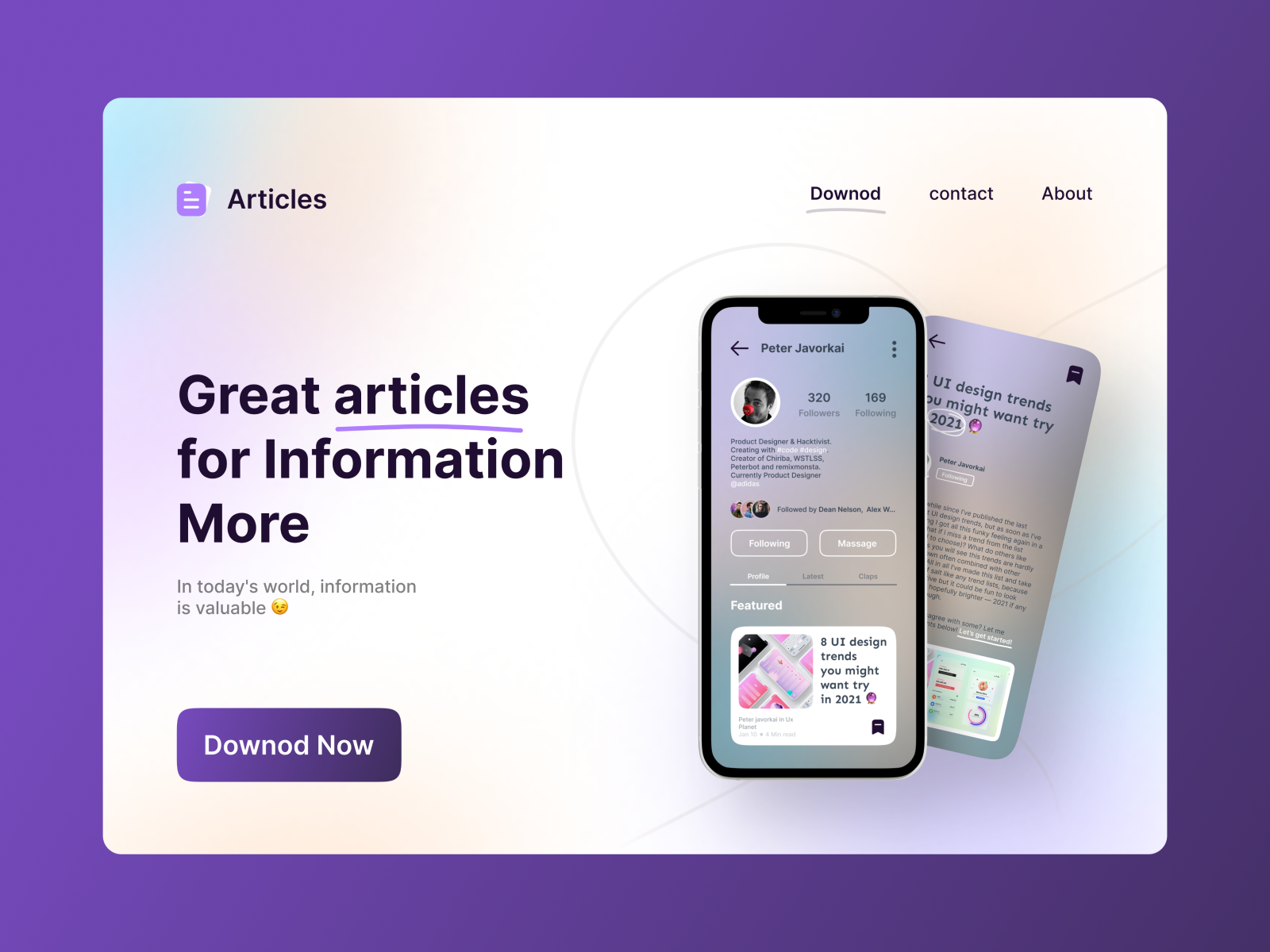 Articles Web By Mahdi Gholizadeh On Dribbble