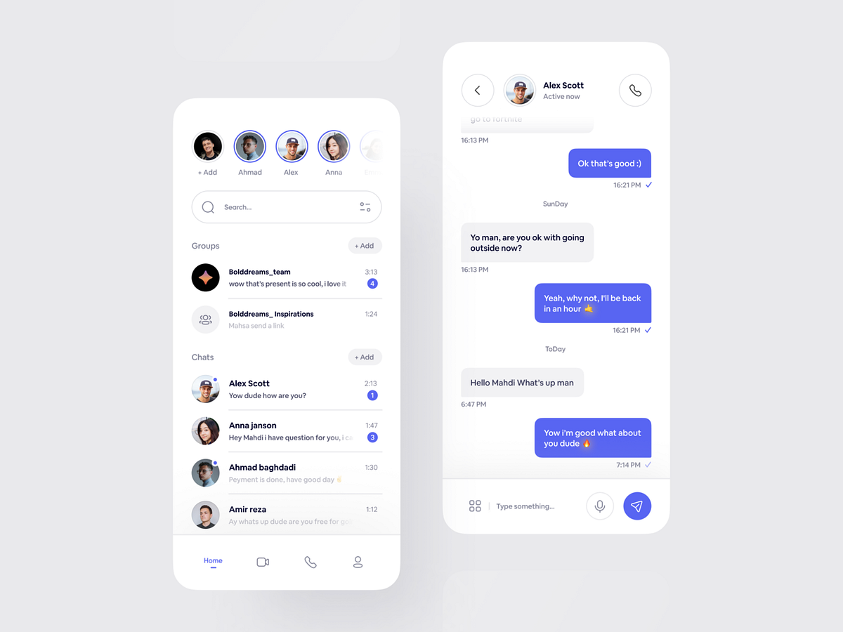 Messenger - App by Mahdi Gholizadeh for Bolddreams on Dribbble