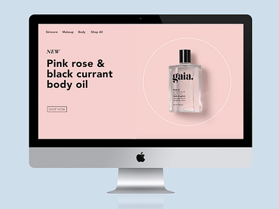 Gaia Website beauty design graphic design landing page logo packaging pink website