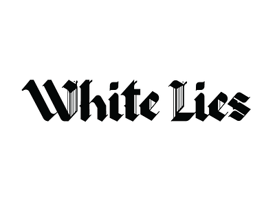 White Lies Wordmark branding calligraphy hand type lettering logo typography wordmark