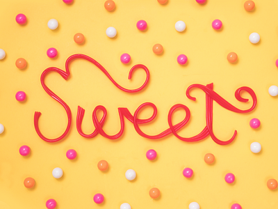 Sweet lettering calligraphy candy food hand type lettering type typography