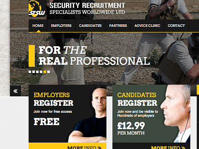 Security Recruitment Website flat responsive web design
