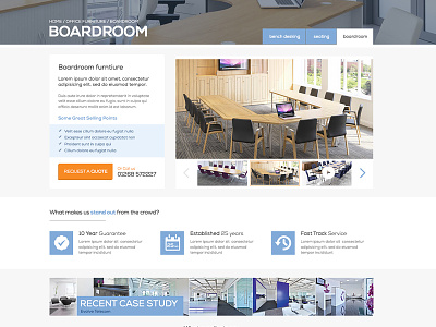 Office Interior Design Company Subpage clean flat responsive simple webdesign website white