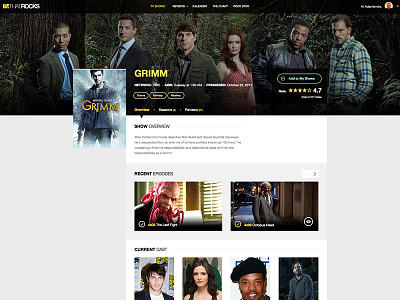 Tv That Rocks - Show dark ui web webdesign