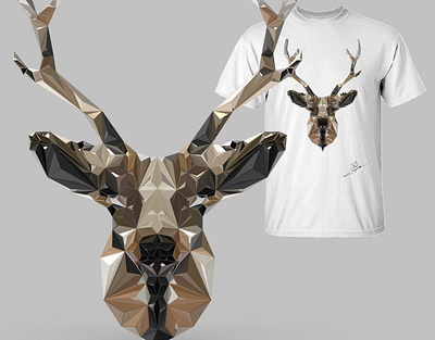 Low Poly Deer Design animal art branding design illustration lowpoly