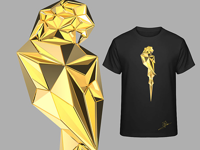 Gold Edition - Low Poly Parrot Design