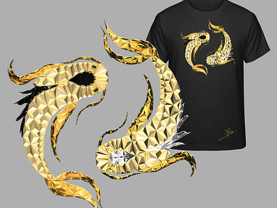 Yin Yang Gold Design