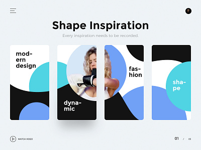 Shape Inspiration black blue branding color design dynamic fashion green illustration modern shape ui web