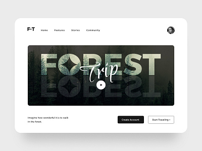 Forest Trip #01 branding color design fashion forest homepage trip ui ux web white