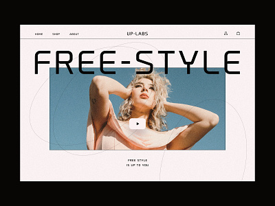 FREE-STYLE Website branding cool design fashion girl line people shop store ui ux web