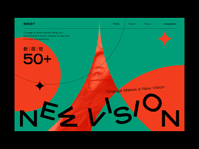 New Vision Website best branding design fashion graphical header homepage landing page style symbol typeface ui ux web website design