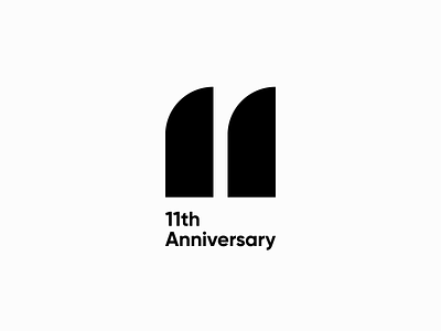 11th Anniversary 11 anniversary branding design geometry graphical logo number shape simplicity