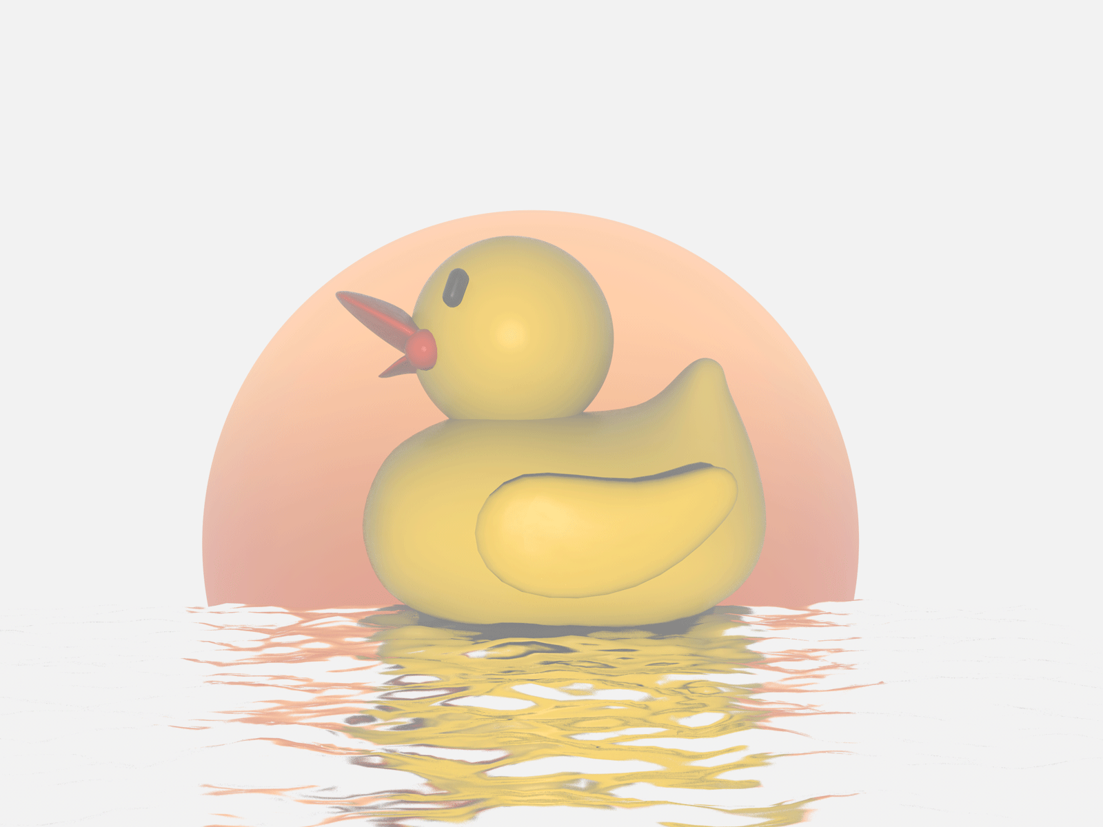 Rubber Ducky with Waves 3d 3d modeling animated gif animation design c4d c4dfordesigners