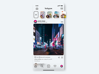 Instagram Redesign app design instagram instagram redesign redesign ui ui design uiux design ux