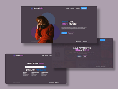 SoundPoint Concept minimal music spotify ui ui ux ui design uiux design ux ux design web designer web development