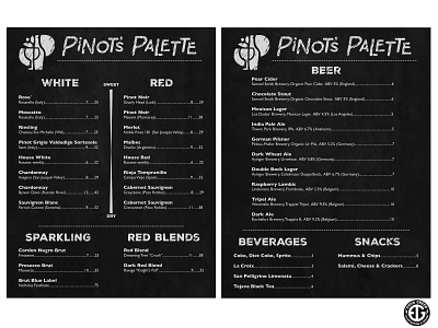 Pinot's Palette Menu