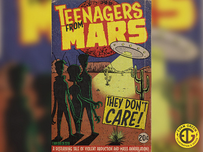 Teenagers From Mars comic book comic book art cover art cover design horror art horror illustration illustration layout layout design pulp art punk punk rock retro design sci fi sci fi vintage design
