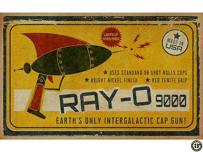 Ray Gun Packaging illustration packaging packaging design poster design ray gun retro design sci fi sci fi typography typography design vintage design