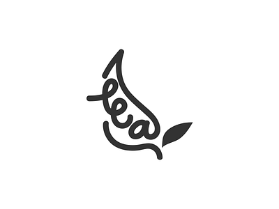 Tea drink leaf logo monogram tea