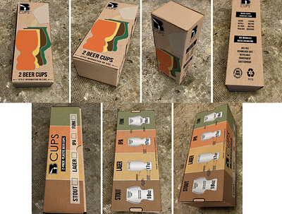 New 2 pack box mocked up design packaging