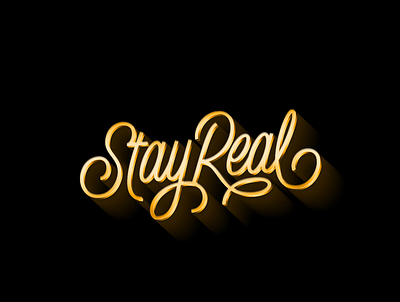 Stay Real Lettering calligraffiti calligraphy goodtype graphic design illustration lettering lettering art type typography