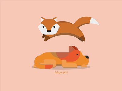 The quick brown fox jumps over the lazy dog character character design design flat flat illustration flatdesign font font awesome illustration illustrator minimal vector