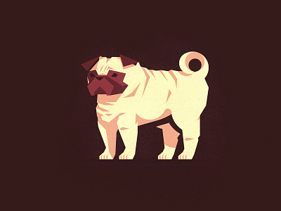 pug 4 life branding dogs icons illustration illustrator logo photoshop pug pup texture the creative pain vector