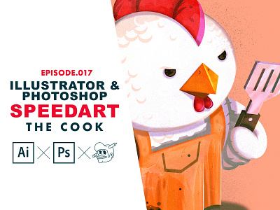 Chicken Cook Speedart [Adobe Illustrator & Photoshop] illustration illustrator speedart the creative pain tutorials vector youtube