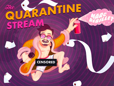 Quarantine Stream coronavirus illustration illustrator music quarantine stream the creative pain type vector
