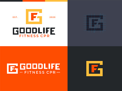 Goodlife Fitness CPR branding design fg fitness gf goodlife gym health icons illustration illustrator lines logo simple typography vector