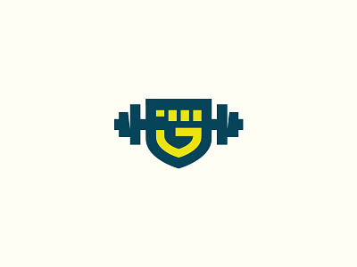 G weights branding fist flat g icons lines logo weights