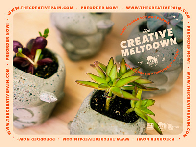 The Creative Meltdown branding candles illustration kickstarter nature plants the creative pain typography vector