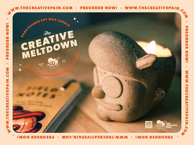 The Creative Meltdown branding candles design illustration kickstarter nature the creative pain typography vector