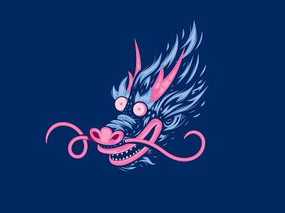 Dragon head branding design dragon illustration illustrator japan logo simple the creative pain vector