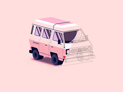 Van Life outlines illustration illustrator outlines the creative pain vector volkswagen