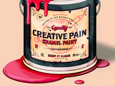 Paint it on branding illustration illustrator paint the creative pain typedesign typography vector