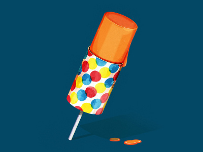 Summer is over branding ice cream illustration illustrator melted push pops push ups summer the creative pain vector