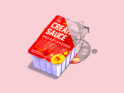 The Creative Sauce branding food illustration illustrator lines outlines process the creative pain the creative sauce typography vector vector art