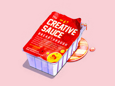 The Creative Sauce branding creative sauce creative sauce dripping sauce food illustration illustrator the creative pain typography vector