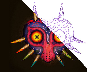 Zelda Majoras mask illustration illustrator link majoras mask mask nintendo vector video games zelda