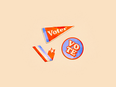 Vote Stickers 2020 branding election day icon illustration illustrator stickers typography vector voter