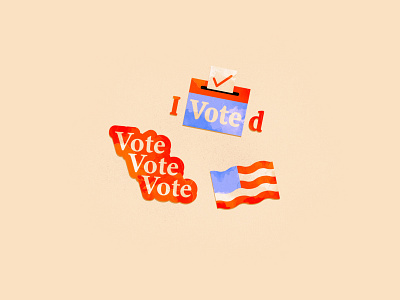 Vote Stickers 2020 election go vote icons illustration illustrator stickers typography vector vote