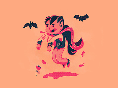 Day 6: Vampire bats dracula fall halloween illustration illustrator the creative pain vampire vector