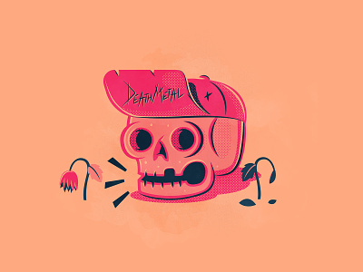 Day 11: Skeleton branding death metal illustration illustrator skull skulls the creative pain vector
