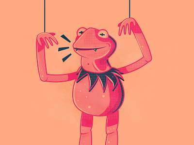 Day 25: Puppet frog icons illustration illustrator kermit muppets vector